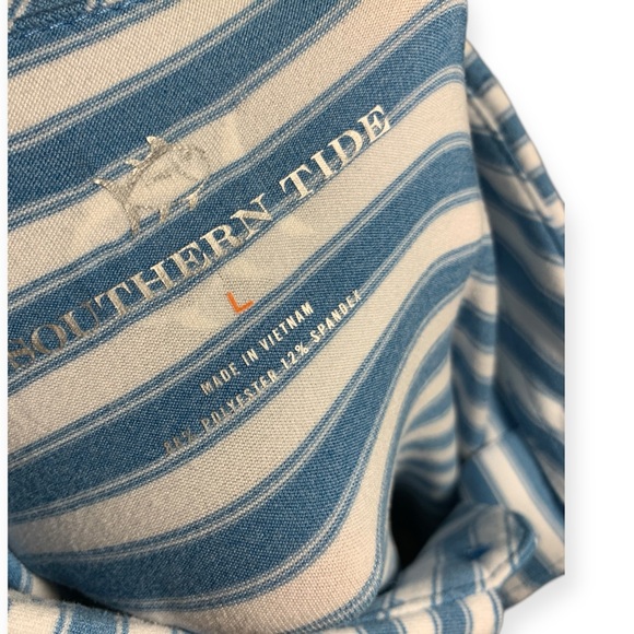 Southern Tide Blue and White Striped Shirt - Picture 2 of 9